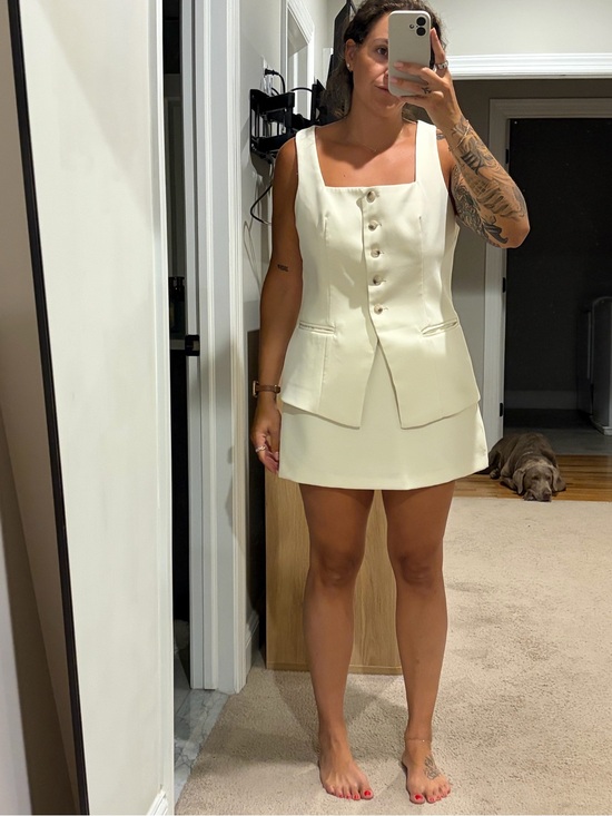 Missguided Dresses & Skirts - Missguided Cream Button-Front Mini Skirt Set
